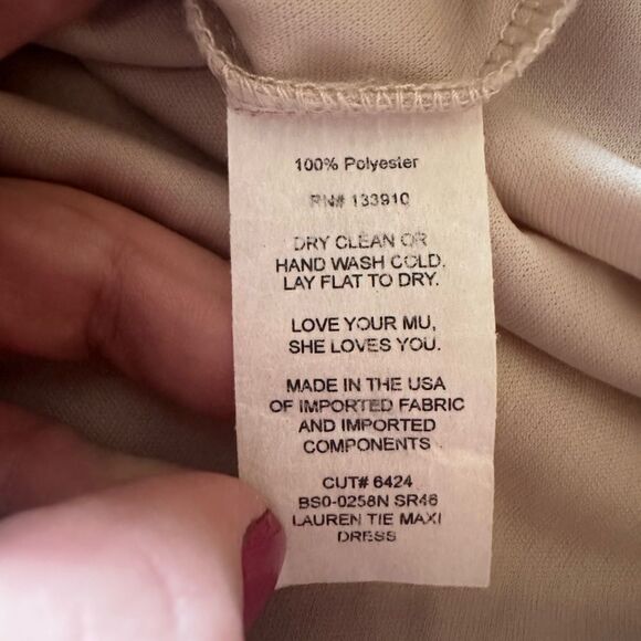 Show Me your Mumu Lauren Tie Maxi in Dove Grey Chiffon - Size Small - Picture 6 of 9